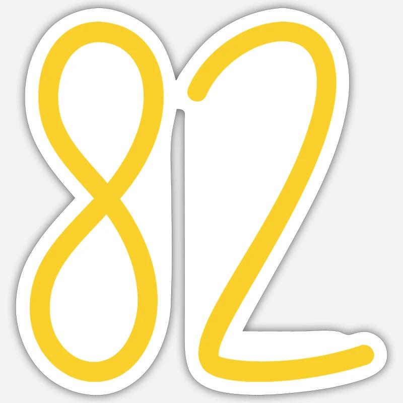 82 - Sticker taille S (10 x 10 cm) - blanc mat