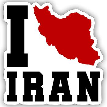 I Love Iran - Sticker size S (10 x 10 cm) - white matte - Front