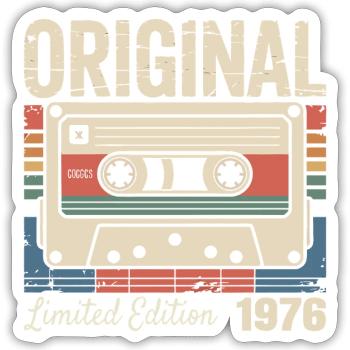 50th Anniversary - Vintage Gift 1976 - Sticker size S (10 x 10 cm) - white matte - Front