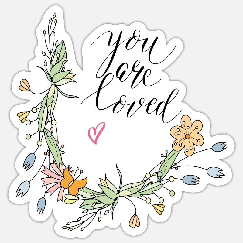 Vrille de fleur - Sticker taille S (10 x 10 cm) - blanc mat