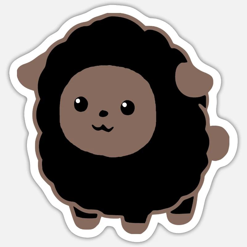 black sheep - Sticker size S (10 x 10 cm) - white matte