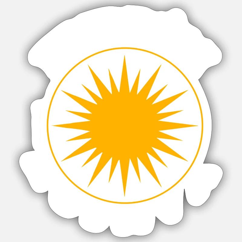Kurden Rojava - Sticker Größe S (10 x 10 cm) - Mattweiß