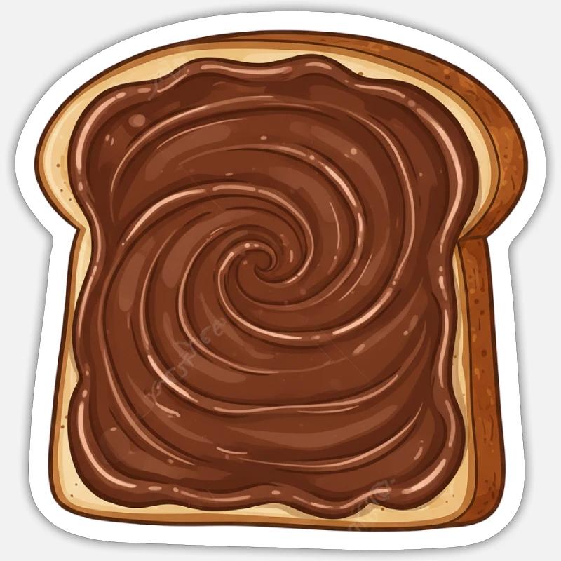 Nut Nougat Bread - Sticker size S (10 x 10 cm) - white matte