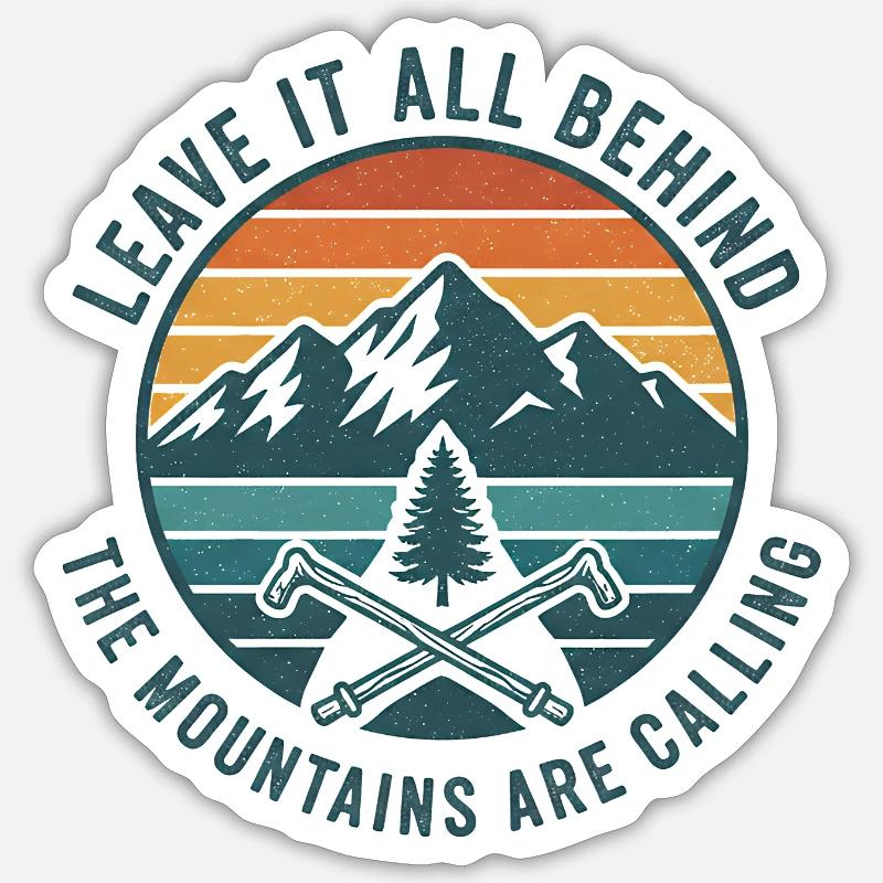 Berge rufen Patch Sticker Größe S (10 x 10 cm)