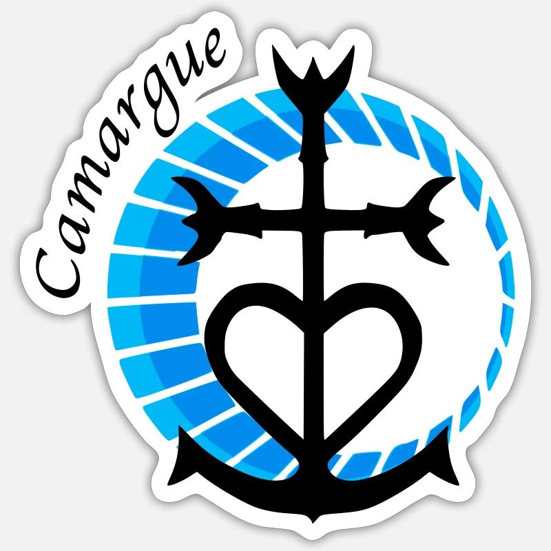 Camargue - Sticker taille S (10 x 10 cm) - blanc mat