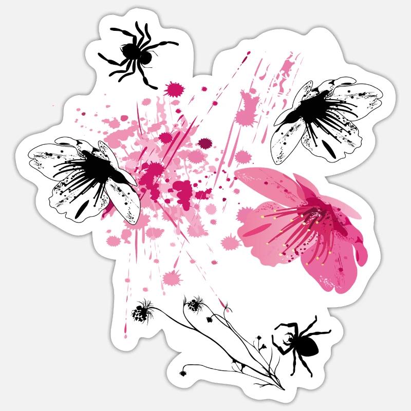 Fantasme de la Fleur - Sticker taille S (10 x 10 cm) - blanc mat