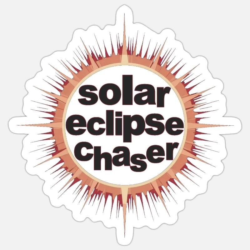 Solar eclipse chaser - Sticker Größe S (10 x 10 cm) - Mattweiß