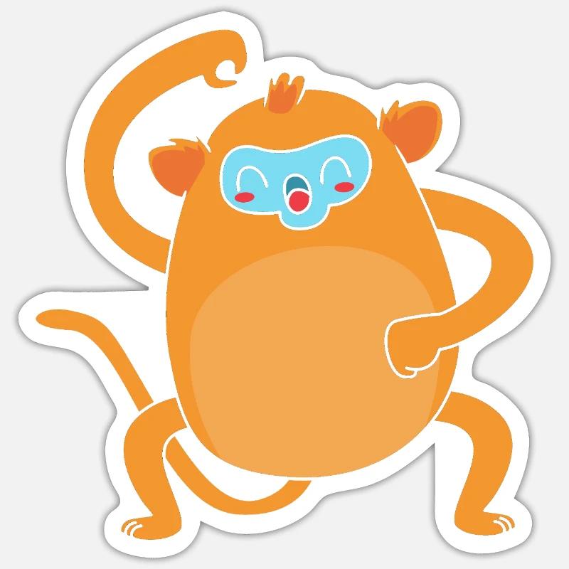 Snub-nosed monkey Monkey Chimpanzee Sticker size S (10 x 10 cm)