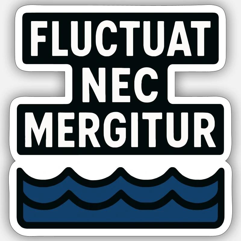 Fluctuat Nec Mergitur : Paris Résilient - Sticker taille S (10 x 10 cm) - blanc mat