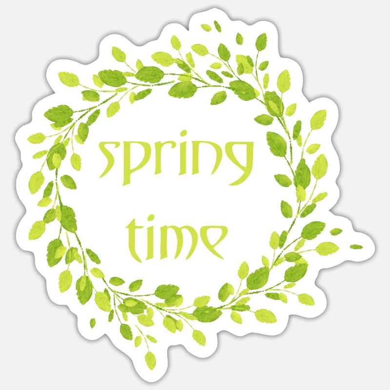 Frühling Sticker Größe S (10 x 10 cm)