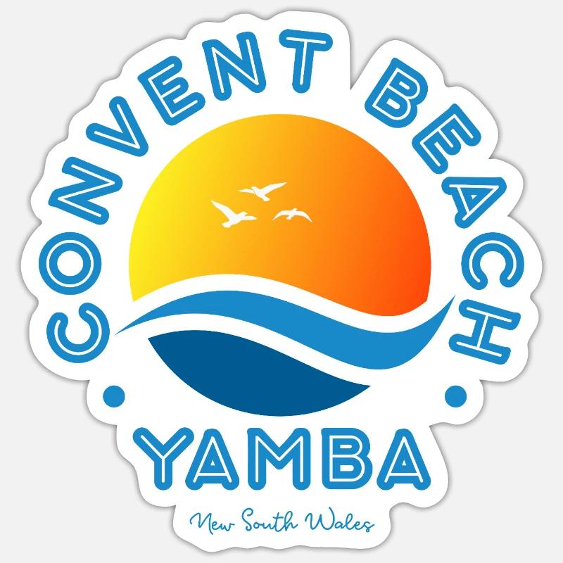 Convent Beach Yamba Sunset Sticker size S (10 x 10 cm)