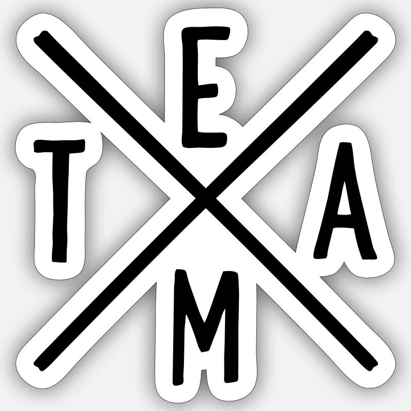 Team - Sticker size S (10 x 10 cm) - white matte