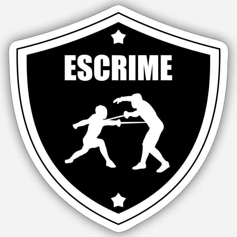 Fechtwappen: das Schild der Teilnehmer Sticker Größe S (10 x 10 cm)