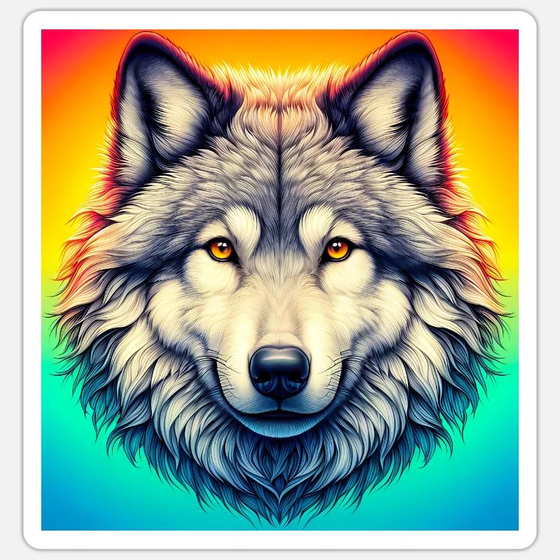 Wolf Sticker Größe S (10 x 10 cm)