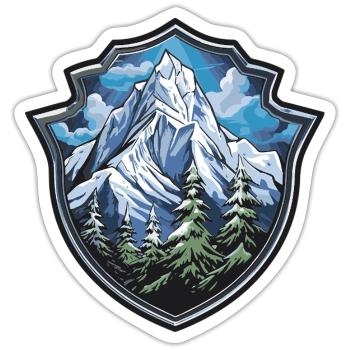 Mountains - Sticker size S (10 x 10 cm) - white matte - Front