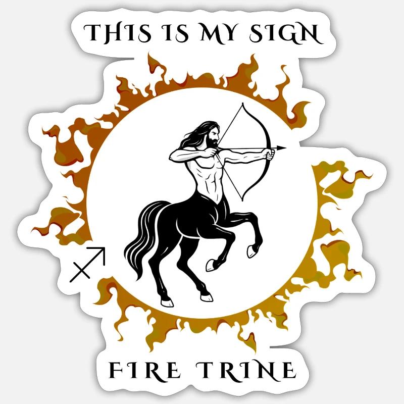 Mon signe est le Sagittaire - Sticker taille S (10 x 10 cm) - blanc mat