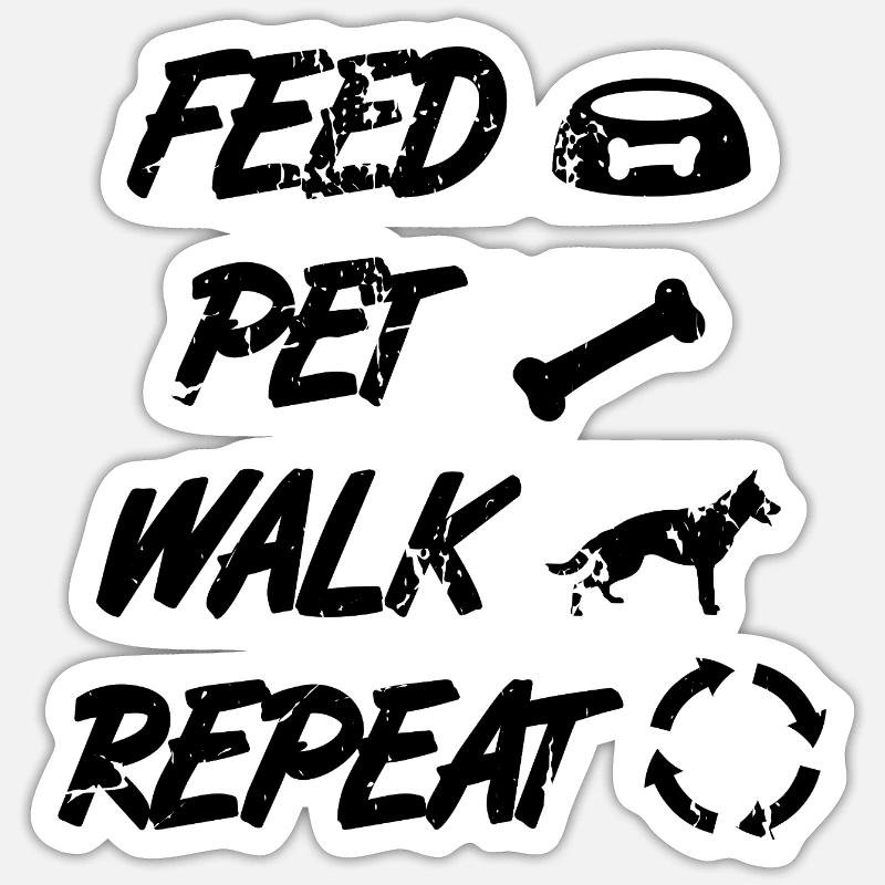 Schäferhund Spruch - Sticker Größe S (10 x 10 cm) - Mattweiß