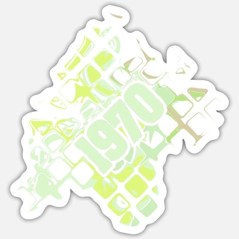 Geschenk 1970 - Sticker Größe S (10 x 10 cm) - Mattweiß