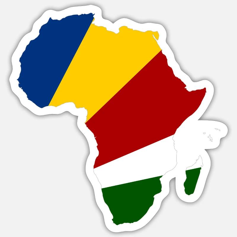 Seychellen_Flagge_Afrika - Sticker taille S (10 x 10 cm) - blanc mat