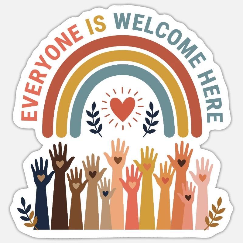 LBGTQ Safe Space Pride Month Aufkleber – Safe Space - Sticker Größe S (10 x 10 cm) - Mattweiß