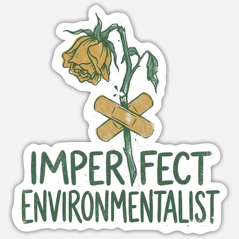 Broken Flower - Sticker size S (10 x 10 cm) - white matte