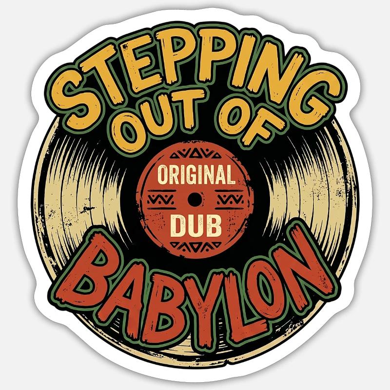 Stepping Roots Dub - Sticker size S (10 x 10 cm) - white matte
