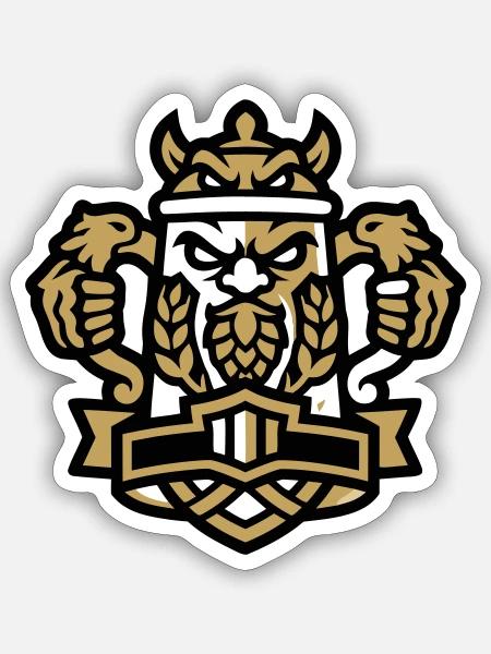 Bierkrieger Stammtisch Logo - Sticker Größe S (10 x 10 cm) - Mattweiß