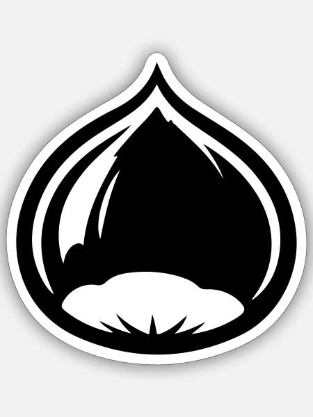 Kastanie Logo - Sticker Größe S (10 x 10 cm) - Mattweiß