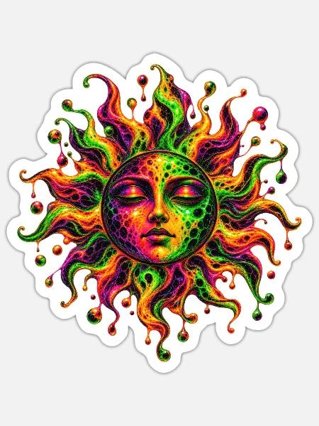 Solare Träumerei - Sticker Größe S (10 x 10 cm) - Mattweiß