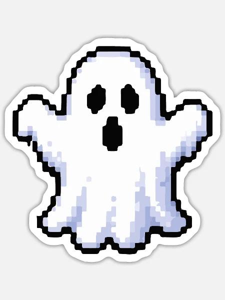 ghost - Sticker Größe S (10 x 10 cm) - Mattweiß