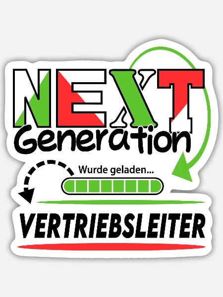 Vertriebsleiter Next Generation Beruf Arbeit Mann - Sticker Größe S (10 x 10 cm) - Mattweiß