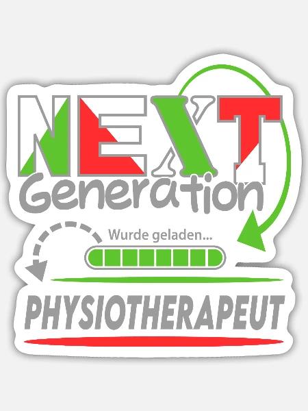 Physiotherapeut Next Generation Beruf Arbeit Mann - Sticker Größe S (10 x 10 cm) - Mattweiß
