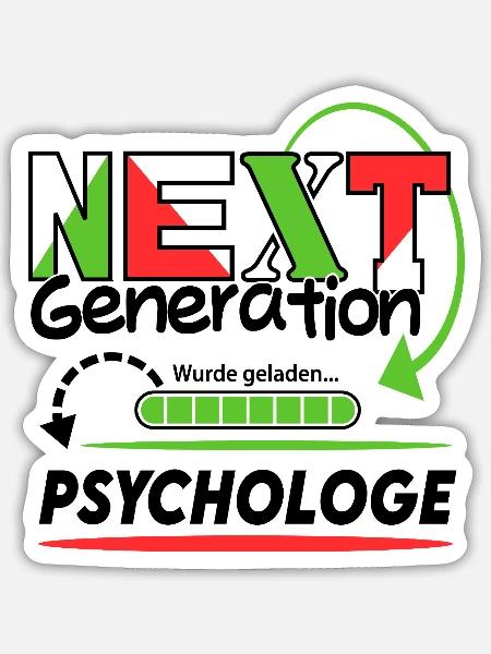 Psychologe Next Generation Beruf Arbeit Mann Job - Sticker Größe S (10 x 10 cm) - Mattweiß