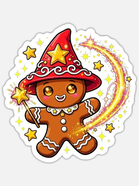 Weihnachtskeks, frohe Weihnachten, Weihnachten - Sticker Größe S (10 x 10 cm) - Mattweiß