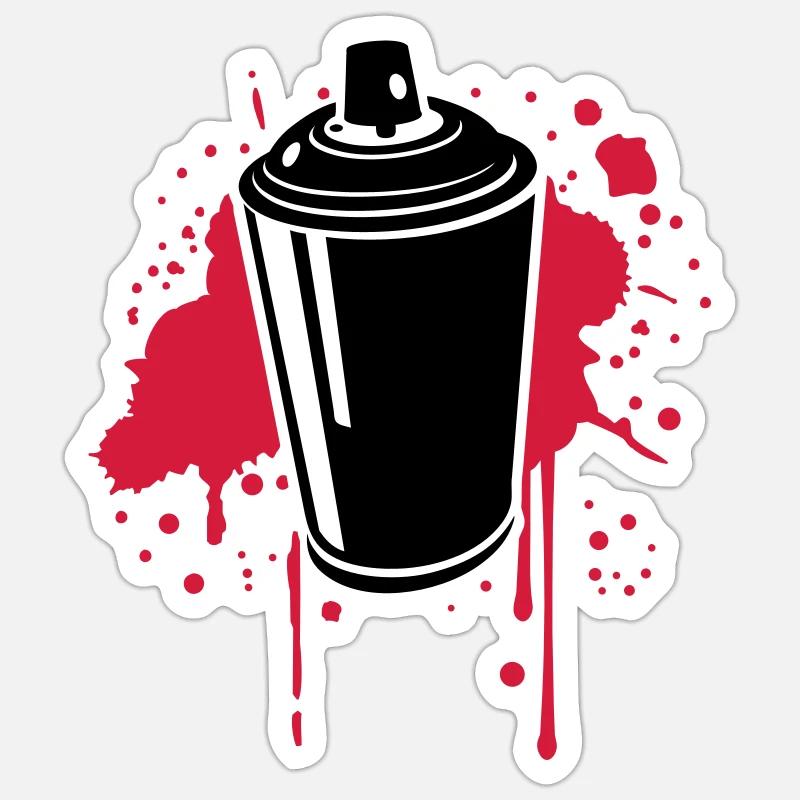CAN SPRAY, PAINT BLOB Sticker size S (10 x 10 cm)
