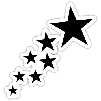 Stars - Sticker size S (10 x 10 cm) - white matte - Front