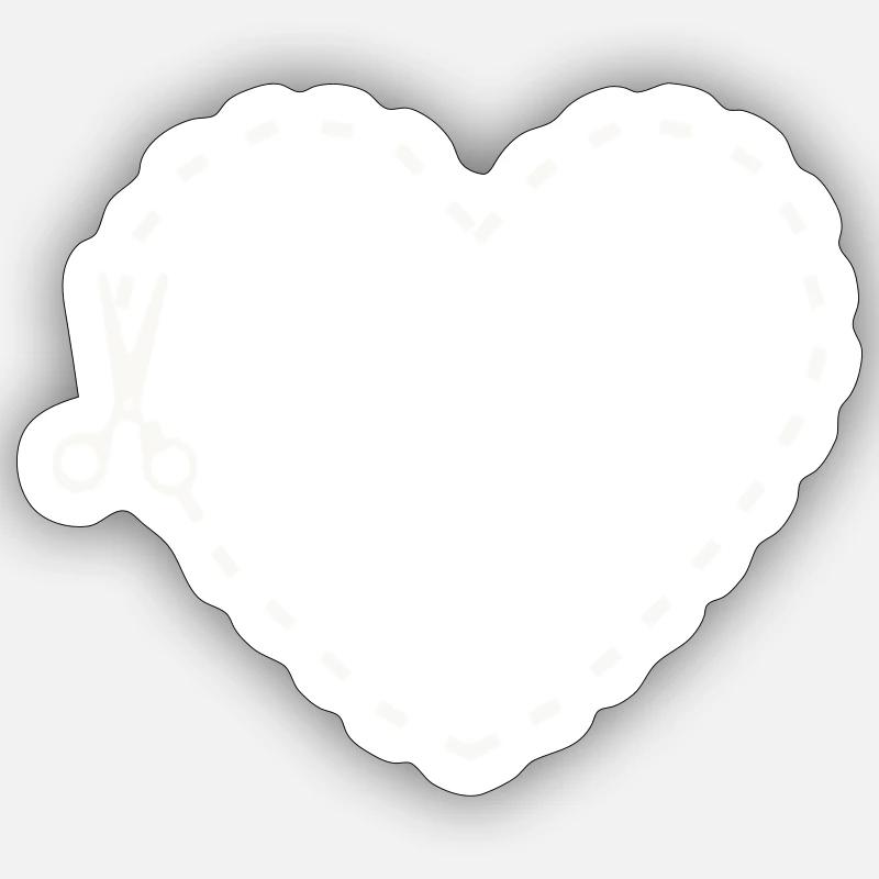 Herz zum Nehmen oder Geben - Liebe Sticker Größe S (10 x 10 cm)