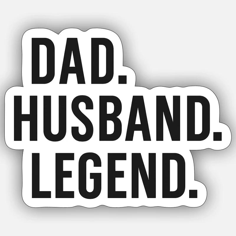 Haube. Ehemann. Legende Sticker Größe S (10 x 10 cm)