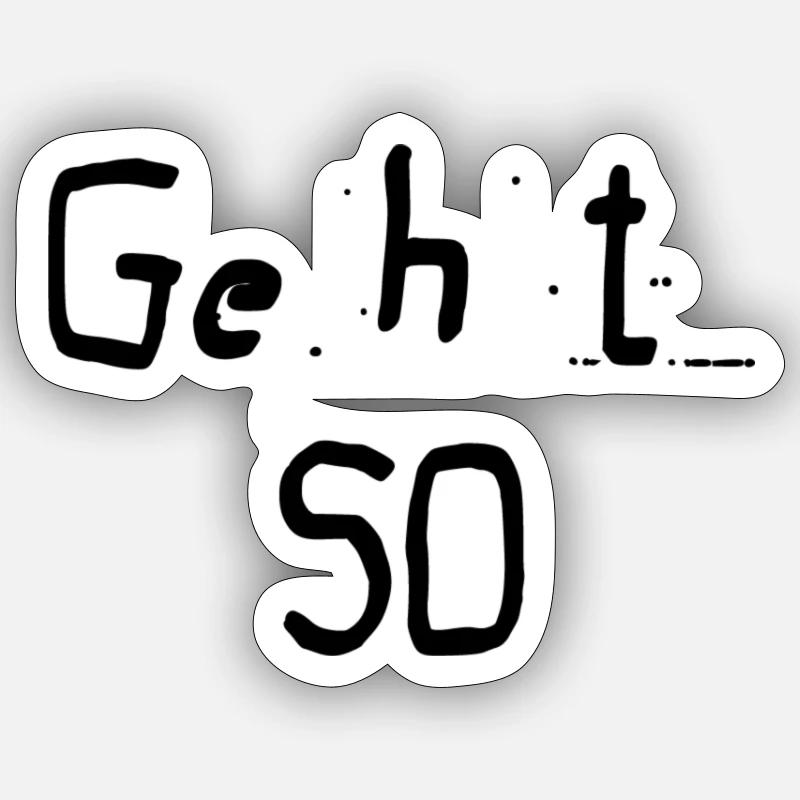 It goes like this Sticker size S (10 x 10 cm)