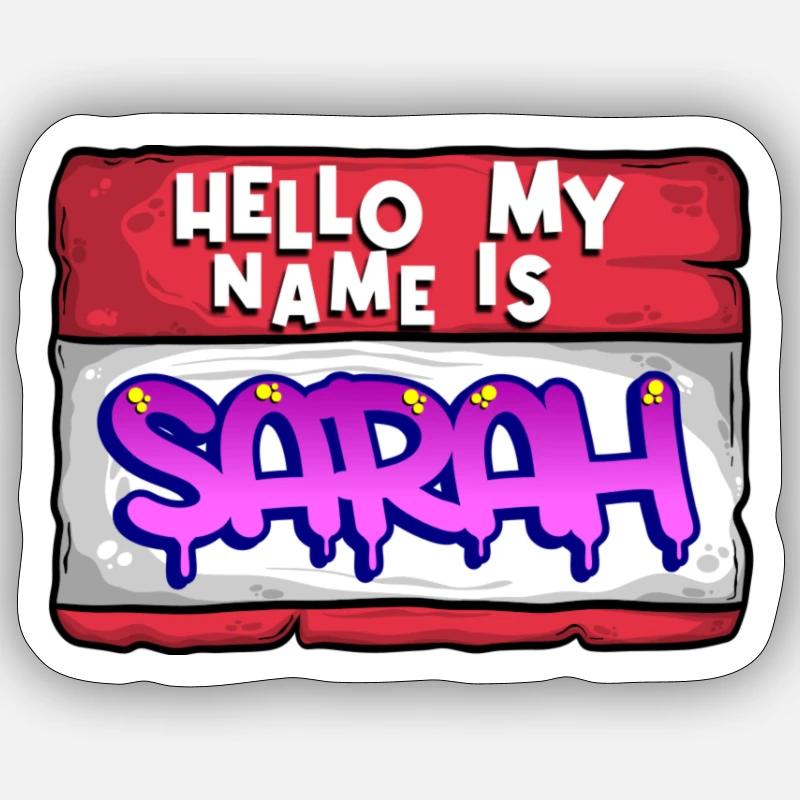 First Name Sarah Sticker size S (10 x 10 cm)