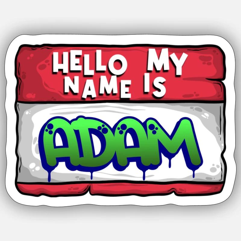 First Name Adam Sticker size S (10 x 10 cm)
