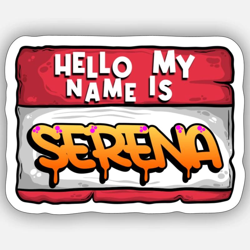 First Name Serena Sticker size S (10 x 10 cm)