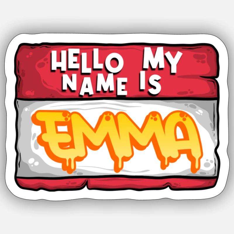 First Name Emma Sticker size S (10 x 10 cm)