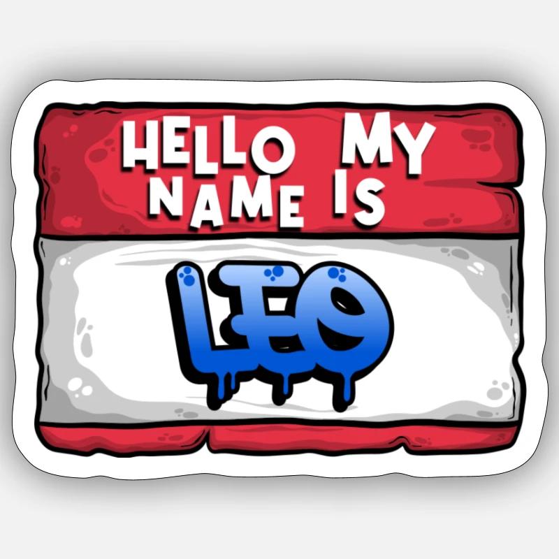 First Name Leo Sticker size S (10 x 10 cm)