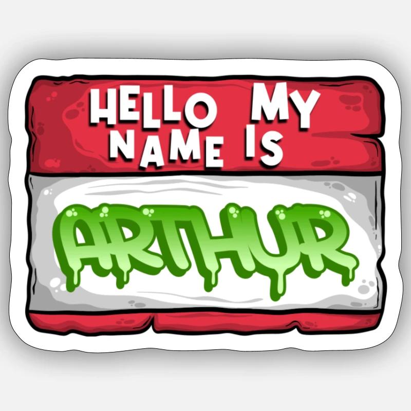 First Name Arthur Sticker size S (10 x 10 cm)