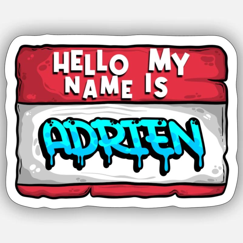 First Name Adrien Sticker size S (10 x 10 cm)