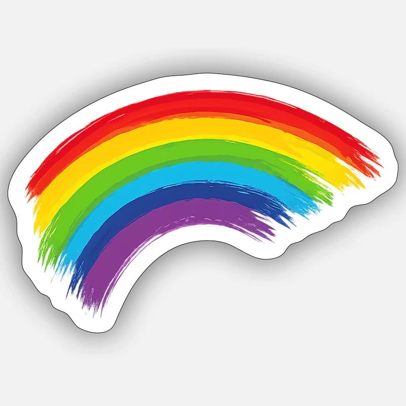 Rainbow Brush Sheet Hope Communauté - Sticker taille S (10 x 10 cm) - blanc mat