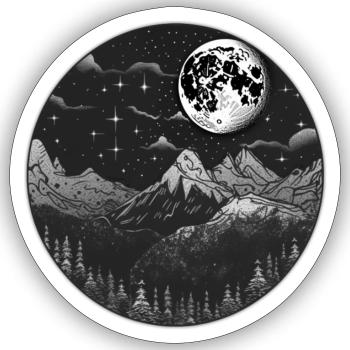 Stille Nacht 2 - Sticker Größe S (10 x 10 cm) - Mattweiß - Vorne