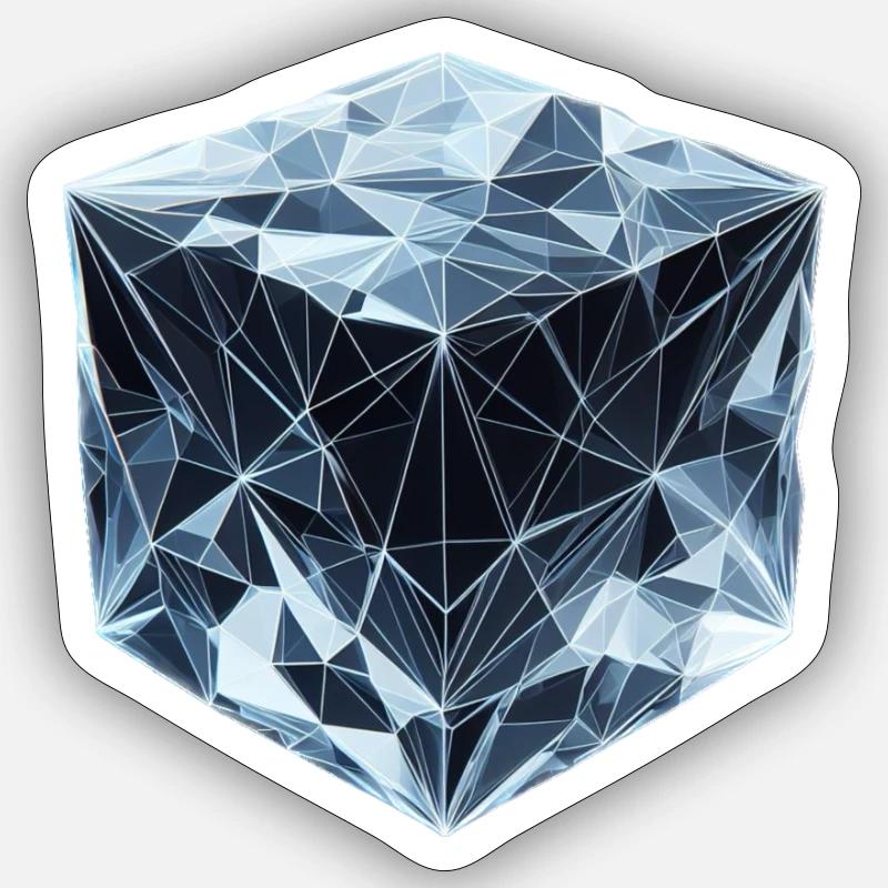 A polygon-style - Sticker size S (10 x 10 cm) - white matte
