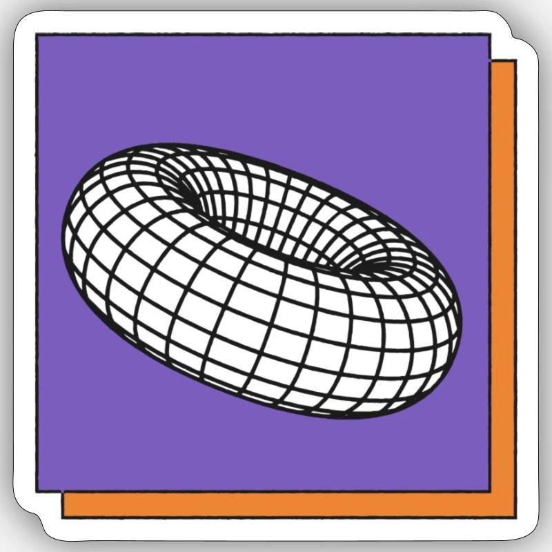 Tendance : Design graphique - Sticker taille S (10 x 10 cm) - blanc mat